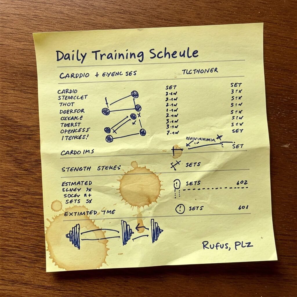 Messy Training Schedule Sketch