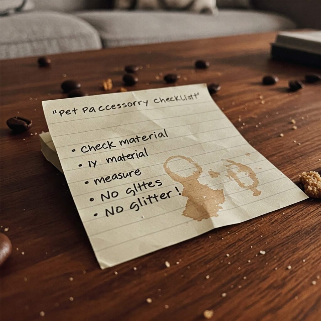Pet Accessory Checklist: Messy Note