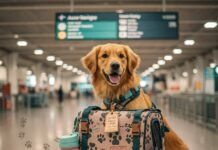 The Best Pet Accessories for Travel: Everything You Need Luna's World Tour: Golden Retriever Airport Adventure